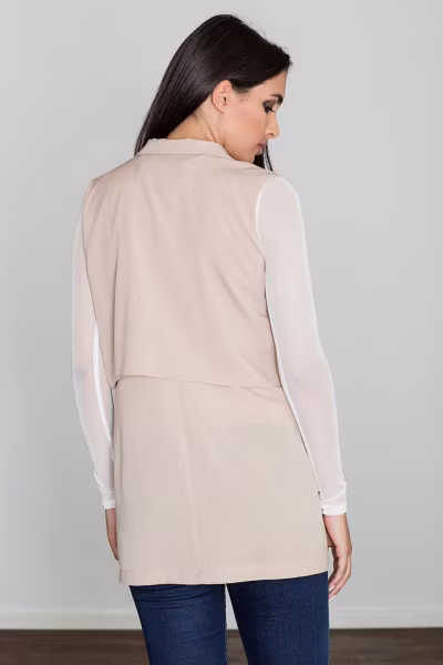 Kamizelka Damska Model M560 Beige - Figl — zdjęcie 2