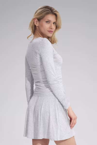 Bluzka Model M788 Grey Melange - Figl — zdjęcie 3