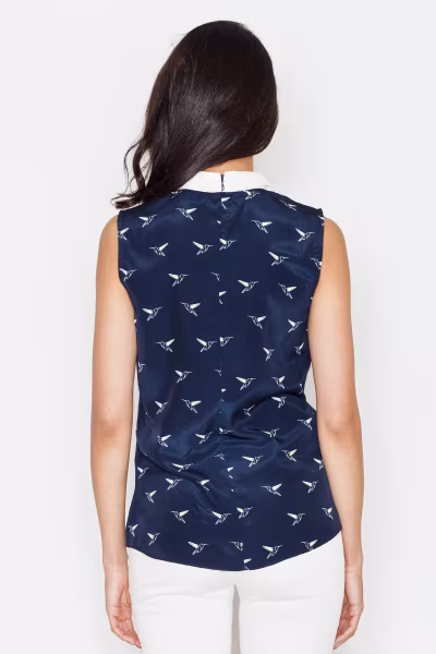 Bluzka Model 370 Navy - Figl — zdjęcie 3