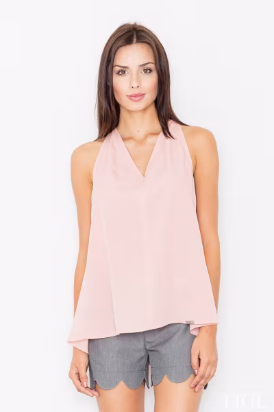 Bluzka Model M480 Light Pink - Figl — zdjęcie 1