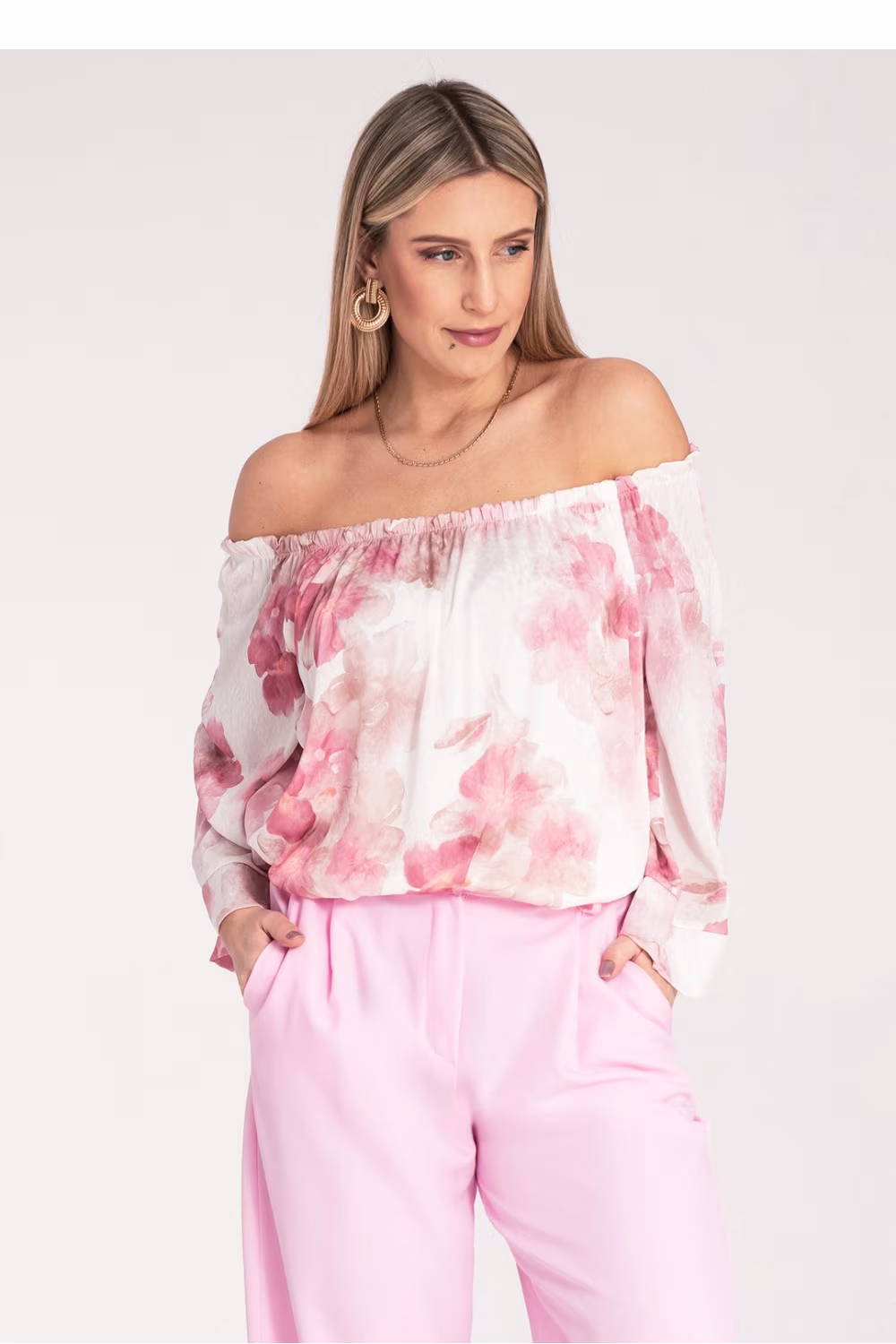 Bluzka Model M1142 Pink - Figl