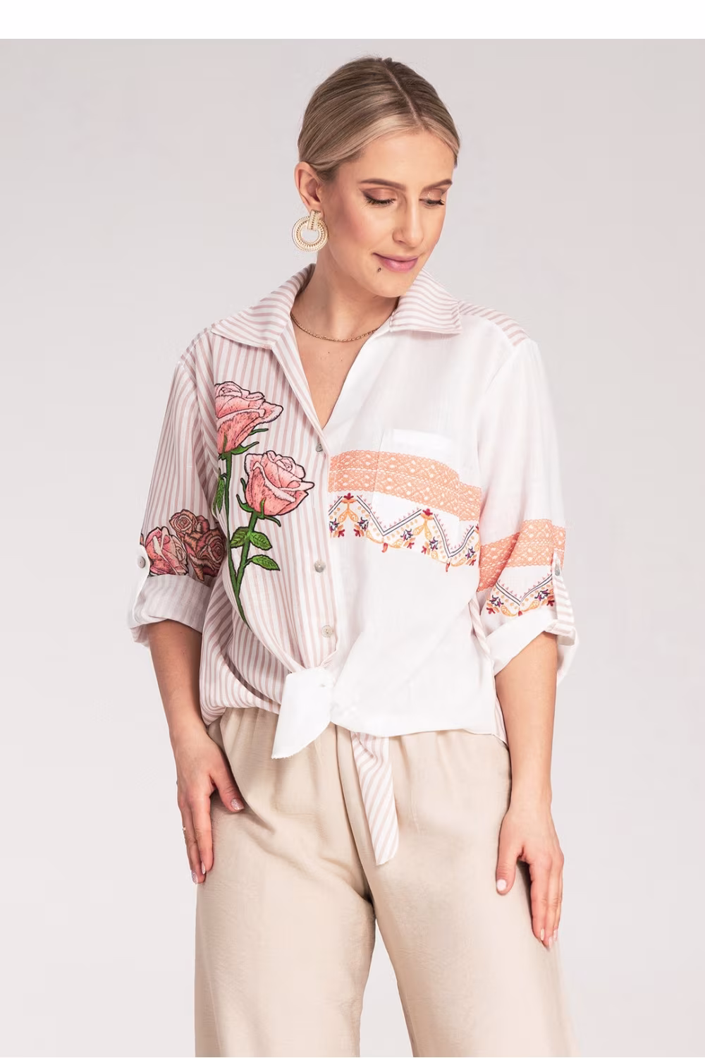 Koszula Damska Model M1120 Beige - Figl