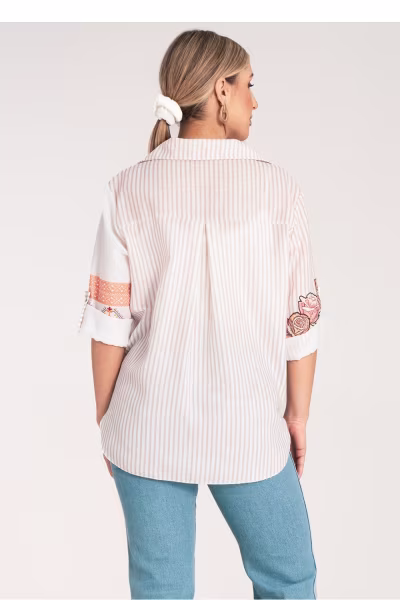 Koszula Damska Model M1120 Beige - Figl — zdjęcie 3