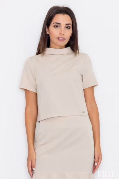 Bluzka Model M542 Beige - Figl — zdjęcie 1