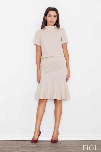 Bluzka Model M542 Beige - Figl — zdjęcie 2