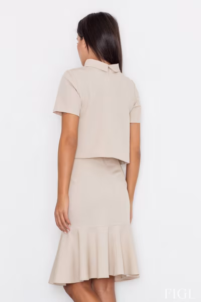 Bluzka Model M542 Beige - Figl — zdjęcie 3