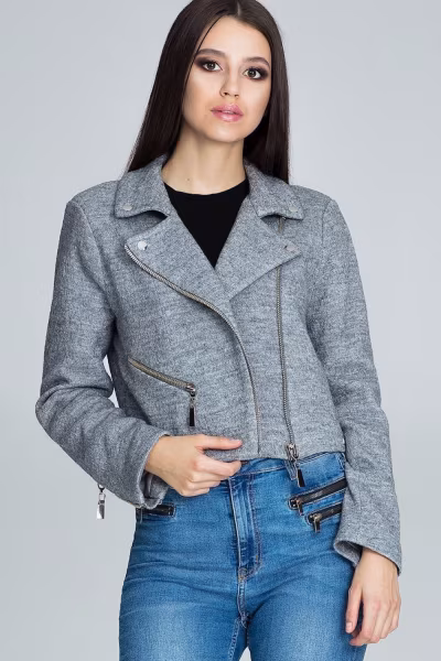 Kurtka Damska Model M607 Grey - Figl — zdjęcie 1
