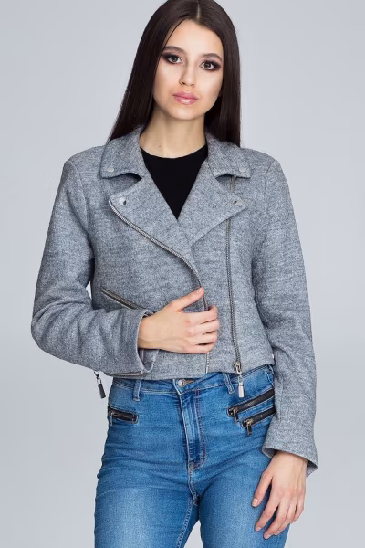 Kurtka Damska Model M607 Grey - Figl — zdjęcie 2