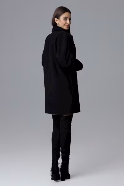 Płaszcz Damski Model M625 Black - Figl — zdjęcie 2