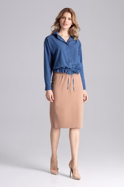 Koszula Damska Model M647 Navy - Figl — zdjęcie 1