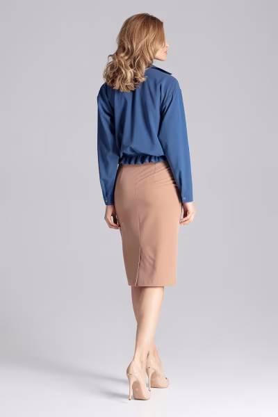 Koszula Damska Model M647 Navy - Figl — zdjęcie 2