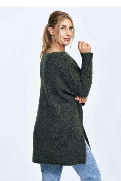Sweter Damski Model M900 Dark Olive - Figl — zdjęcie 3