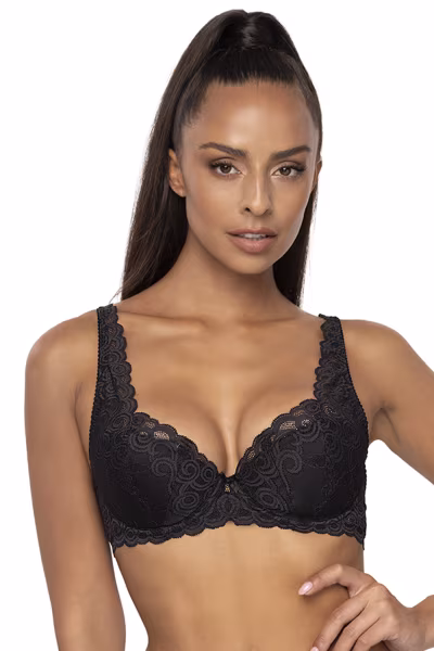 Biustonosz push up Biustonosz Usztywniany Model 3824/22 Natalie Big Black - Mat — zdjęcie 1