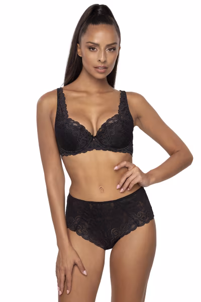 Biustonosz push up Biustonosz Usztywniany Model 3824/22 Natalie Big Black - Mat — zdjęcie 2