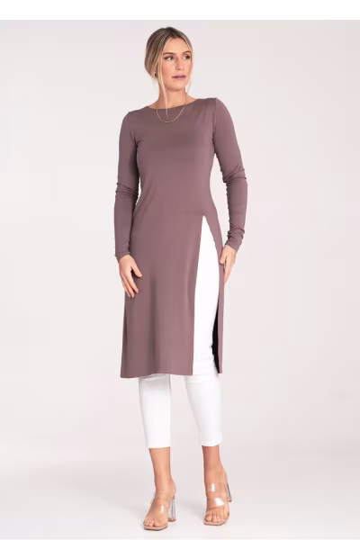 Tunika Model M1075 Brown - Figl — zdjęcie 1