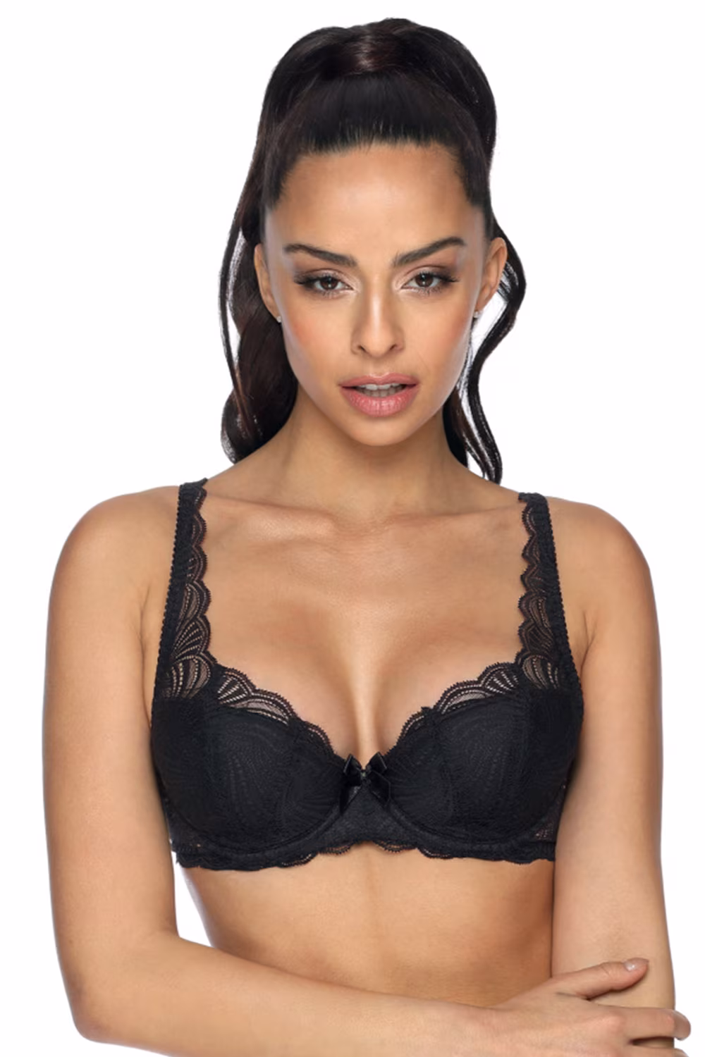 Biustonosz push up Biustonosz Usztywniany Model 3343/22 Lou Black - Mat