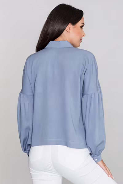 Koszula Damska Model M582 Blue - Figl — zdjęcie 3