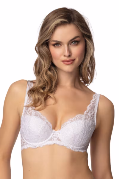 Biustonosz push up Biustonosz usztywniany Model Roma Big M-4052/22 White - Mat — zdjęcie 3