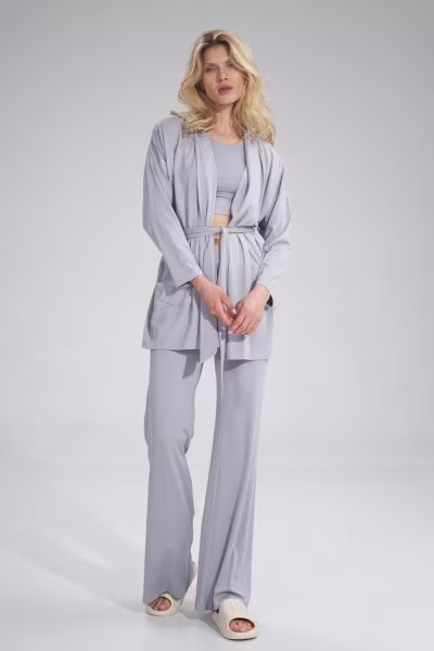 Bluza Damska Model M750 Light Grey - Figl — zdjęcie 2