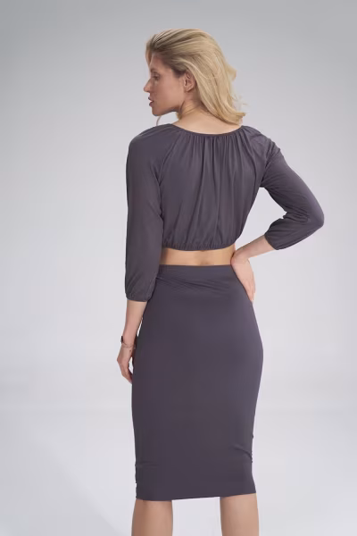 Bluzka Model M781 Dark Grey - Figl — zdjęcie 3