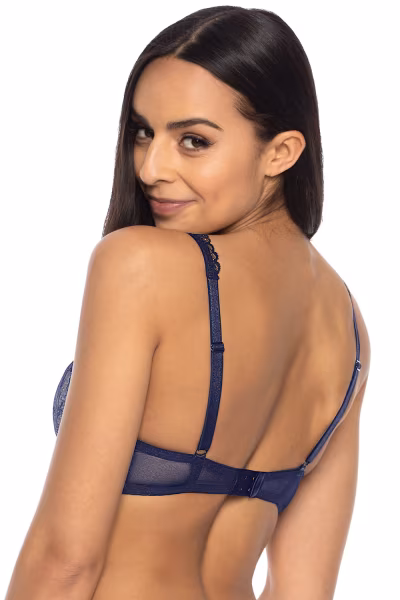 Biustonosz push up Biustonosz Usztywniany Model 3530/22 Percy Navy/Beige - Mat — zdjęcie 3