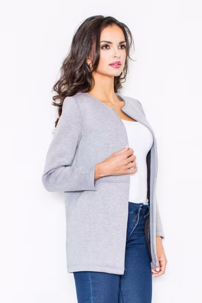 Kurtka Damska Model 345 Grey - Figl — zdjęcie 1