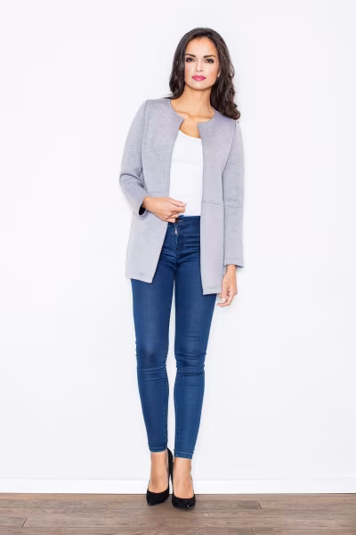 Kurtka Damska Model 345 Grey - Figl — zdjęcie 2