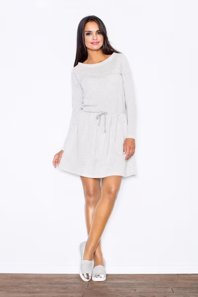 Sukienka Model 334 Light Grey - Figl — zdjęcie 1