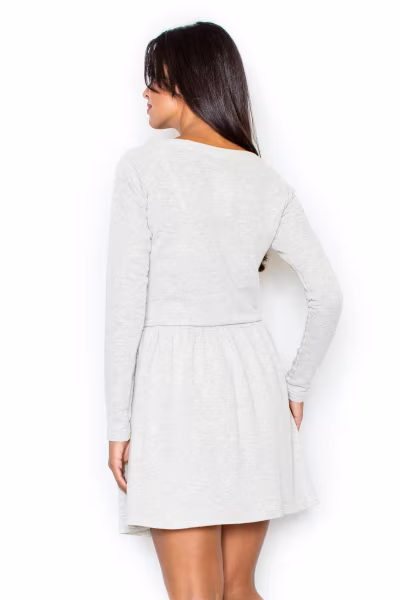 Sukienka Model 334 Light Grey - Figl — zdjęcie 2