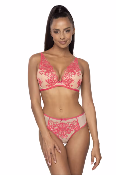 Biustonosz push up Biustonosz Push-up Model Frances M-3804/11/1 Beige/Pink - Mat — zdjęcie 2