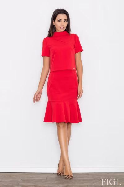 Bluzka Model M542 Red - Figl — zdjęcie 2