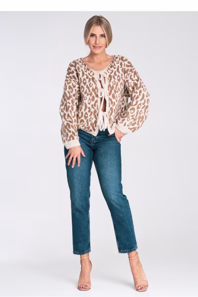 Sweter Damski Model M1094 White/Beige - Figl — zdjęcie 2
