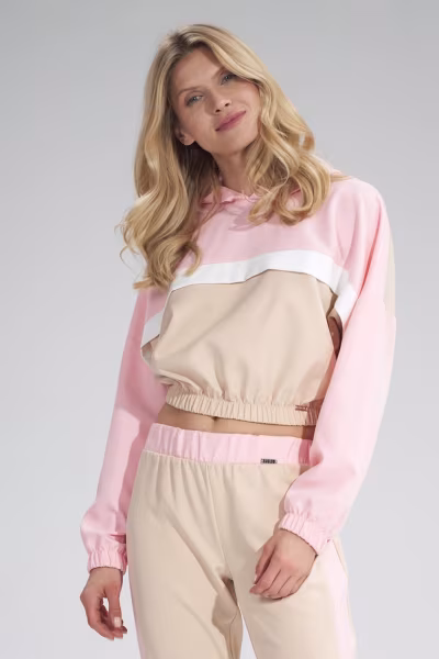 Bluza Damska Model M757 Beige/Pink - Figl — zdjęcie 1