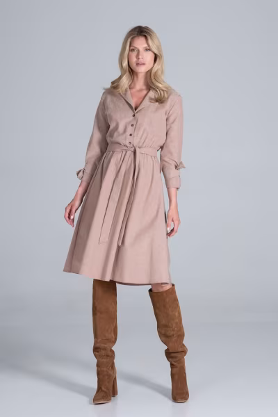 Sukienka Model M838 Beige - Figl — zdjęcie 1