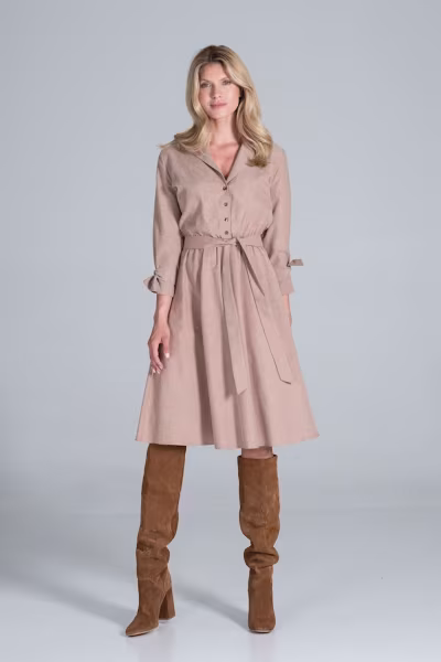 Sukienka Model M838 Beige - Figl — zdjęcie 2