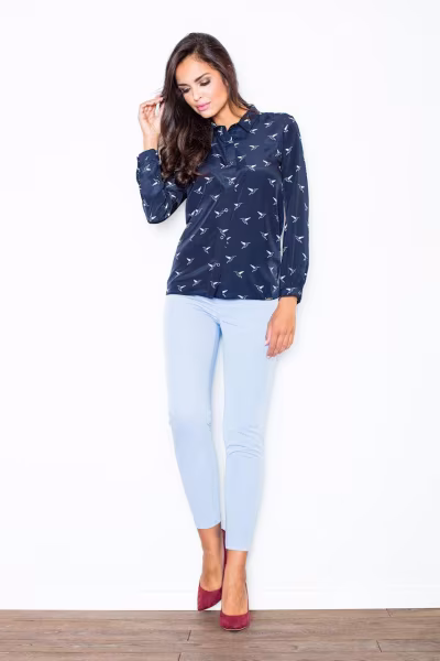 Spodnie Damskie Model 293 Blue - Figl — zdjęcie 1