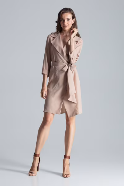 Sukienka Model M680 Beige - Figl — zdjęcie 2