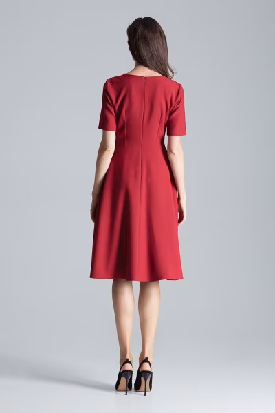 Sukienka Model M673 Bordo - Figl — zdjęcie 3