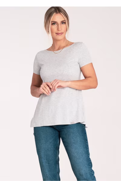Bluzka Model M1051 Light Grey - Figl — zdjęcie 2