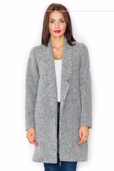 Płaszcz Damski Model M527 Grey - Figl — zdjęcie 2