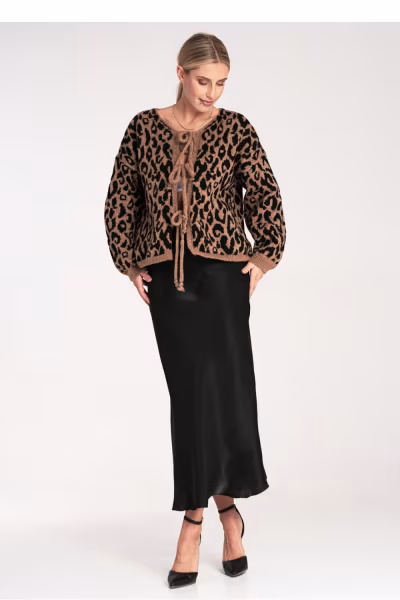 Sweter Damski Model M1094 Black/Beige - Figl — zdjęcie 2