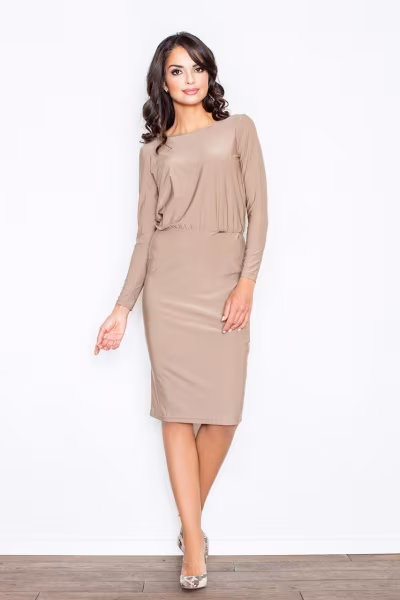 Sukienka Model 326 Beige - Figl — zdjęcie 1