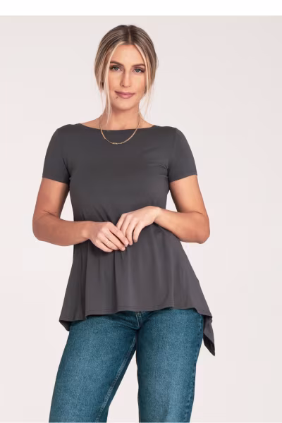 Bluzka Model M1051 Dark Grey - Figl — zdjęcie 2
