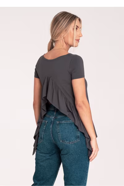 Bluzka Model M1051 Dark Grey - Figl — zdjęcie 3