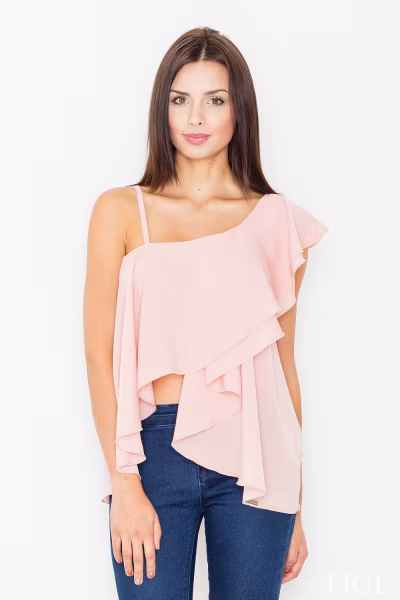 Bluzka Model M479 Light Pink - Figl — zdjęcie 1
