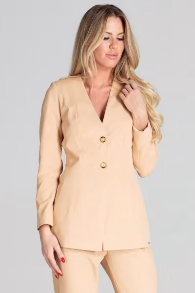 Żakiet Model M694 Beige - Figl — zdjęcie 1