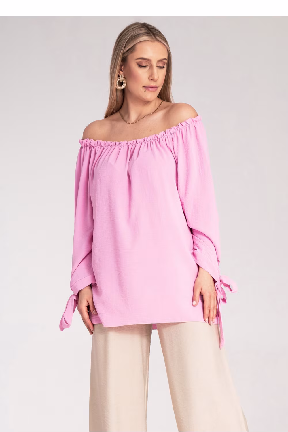 Bluzka Model M1133 Pink - Figl
