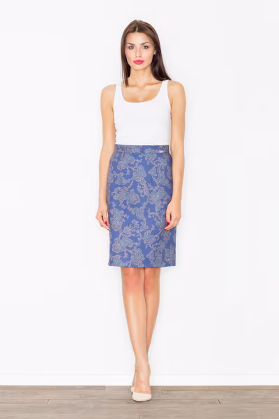 Spódnica Model M516 Wzór 32 Navy - Figl — zdjęcie 1