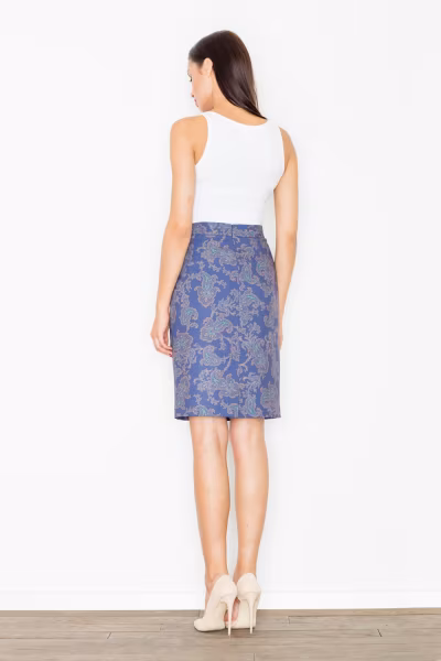 Spódnica Model M516 Wzór 32 Navy - Figl — zdjęcie 2