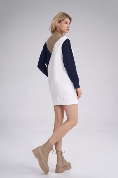 Sukienka Model M777 Beige/Navy/Ecru - Figl — zdjęcie 3